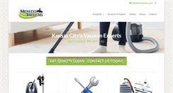 Desktop Screenshot of kcvacuums.com